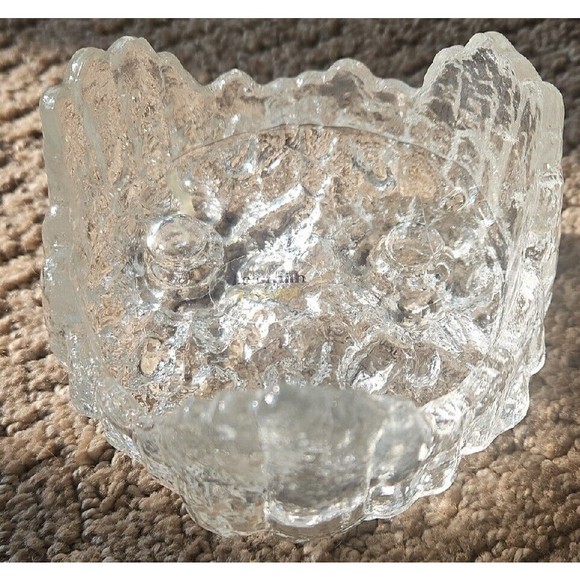 Vintage LE Smith Drama Light Tripod Crystal 2 In 1 Candle Holder Glacier Ice - Picture 4 of 9